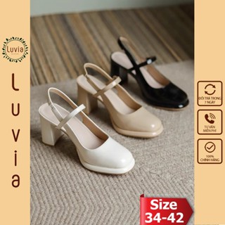 Giày cao gót sandal 7 phân đế đúp quai hậu Luvia 85CG (GIÀY FORM NHỎ - TĂNG 1 SIZE)