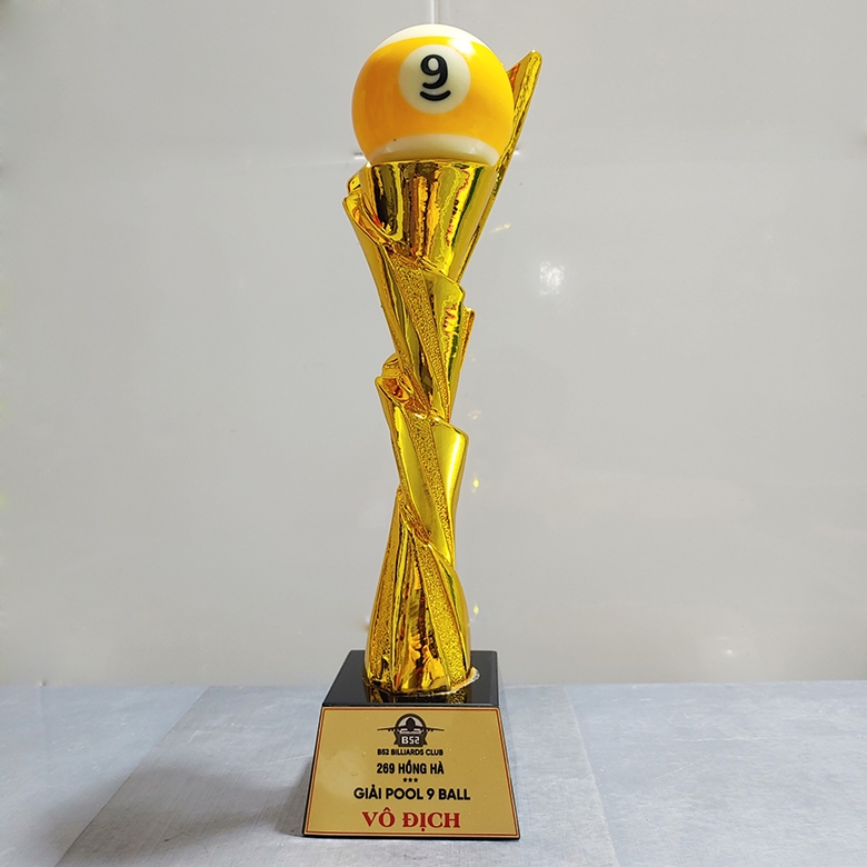 Cúp bida cao cấp Đốt tre, cúp billiard cao cấp, cúp pool 9 bi, pool 8 bi, quà trao giải cơ thủ xuất 