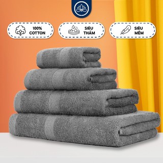 Lẻ Khăn Tắm, Khăn Mặt, Khăn Gội đầu Lotus 100% Cotton Cao Cấp Mềm Mịn,Chuyên Dụng Khách Sạn, Spa