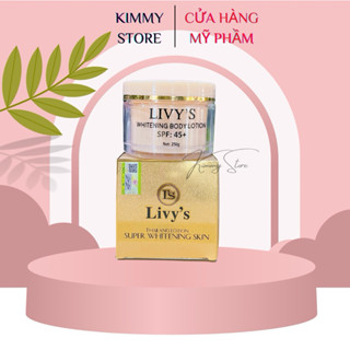 01 hộp kem dưỡng trắng da body Livy’s vàng 250g