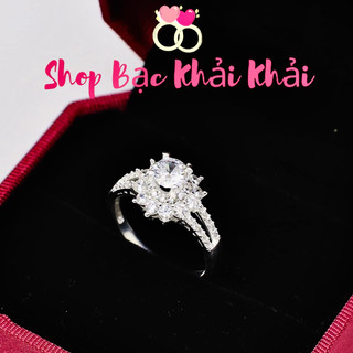 Nhẫn sen bạc ta dày dặn - Nhẫn hoa sen bạc ta - Nhẫn nữ bạc ta hoa sen - Shop bạc Khải Khải
