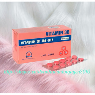 VITAMIN 3B  - B1,B6,B12- Hộp 100 viên nén  Vinaphar -Hỗ trợ cải thiện tình trạng thiếu hụt vitamin nhóm B