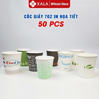 50 chiếc cốc giấy 210ml - ly giấy 7oz nhập khẩu hàn quốc