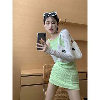 𝓝𝓮𝔀 ‖ Đầm dệt kim hai dây kẻ ngang