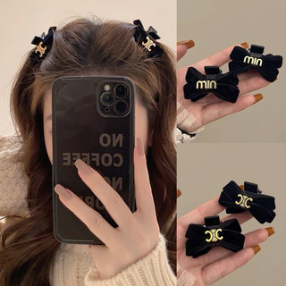 Kẹp mái đen nhỏ nhắn dễ thương, gắp tóc nhỏ nhắn hình nơ