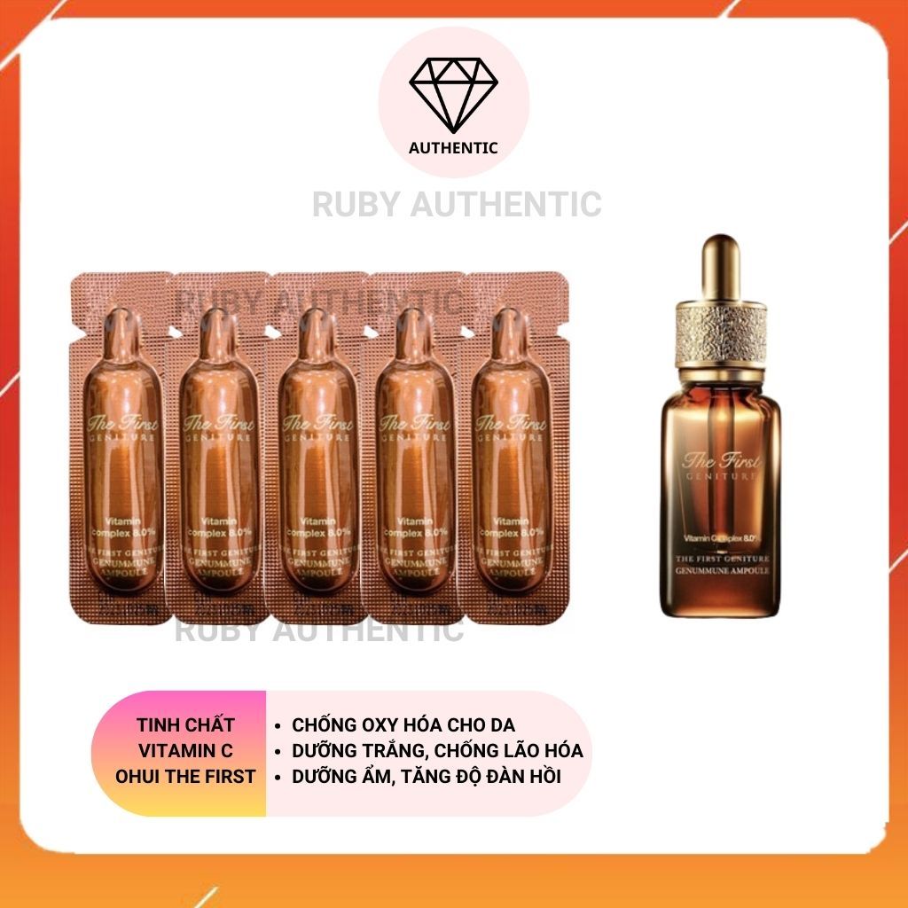 10 Gói Sample Tinh chất Vitamin C chống oxy hoá,làm trắng da, dịu da, chống lão hóa Ohui The First V