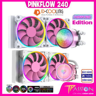 Tản nhiệt nước CPU AIO ID-COOLING PINKFLOW 240 DIAMOND EDITION MÀU HỒNG - Chính hãng, LED ARGB 5V,FAN PWM