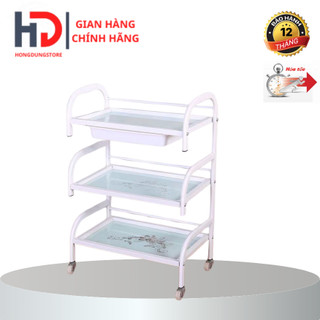 Xe đẩy kính 3 tầng dùng cho spa, tmv | Kệ kính spa 3 tầng