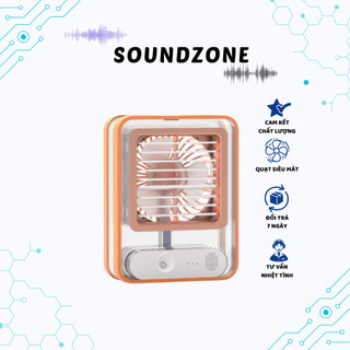 Quạt điều hoà phun sương tích điện mini để bàn, mẫu mới 2024  bảo hành 1-1 SoundZone