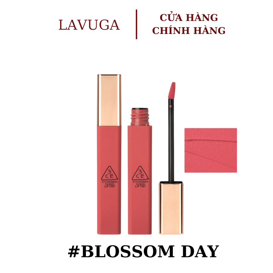 Son 3CE cloud lip tint #Blossomday (màu hồng đào)