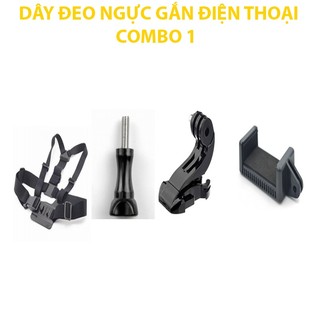 Bộ Dây Đeo Ngực Gắn Điện Thoại Làm Camera Hành Trình - Combo