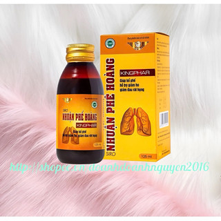 Siro Nhuận Phế Hoàng Kingphar ( chai 125ml ) - hỗ trợ giảm ho, bổ phế, giảm đờm, giảm đau rát họng do ho kéo dài.
