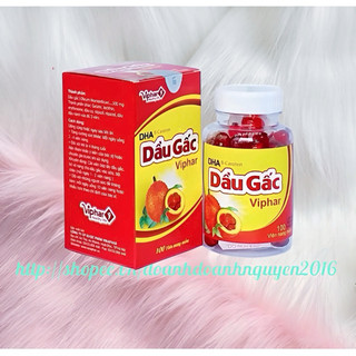 DẦU GẤC DHA Vinaphar - Hộp 100 viên - Tăng cường sức khỏe, nâng cao sức đề kháng, chống oxy hóa, chống lão hóa