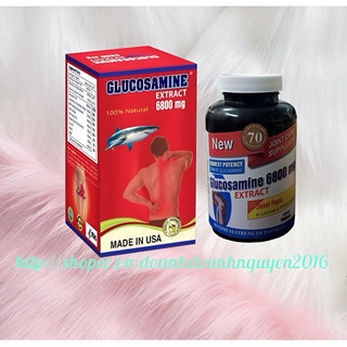 Viên Uống Hỗ Trợ Xương Khớp GLUCOSAMINE EXTRACT  6800mg - Hộp 100 viên- Nhập Khẩu MỸ