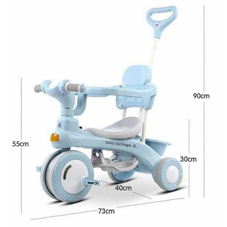 Xe đạp ba bánh cho bé từ 1 đến 3 tuổi có cần đẩy phát nhạc sinh động