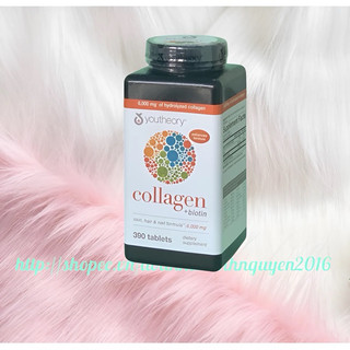 Viên Uống Collagen Youtheory + Biotin , Skin, Hair & Nail Formula 6000mg  - Hộp 390 viên