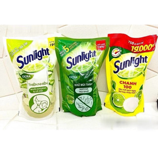 Nước rửa chén túi sunlight 750ml chanh,tra xanh ,nha đam .