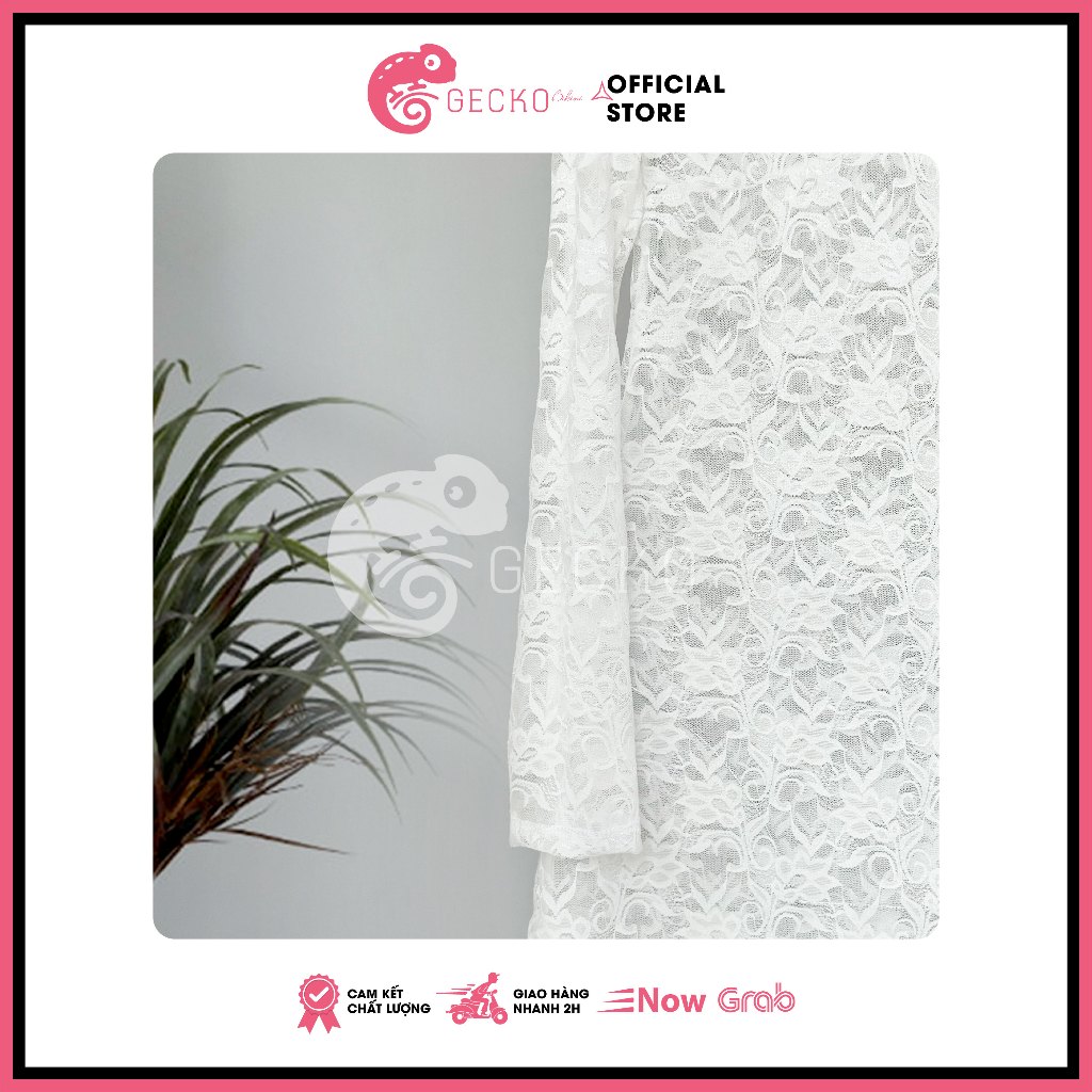 [HCM] Áo Lưới Ren Hoạ Tiết Hoa GECKO Xuyên Thấu Mặc Kèm Bikini 3PK24-A (Ảnh Thật) | BigBuy360 - bigbuy360.vn