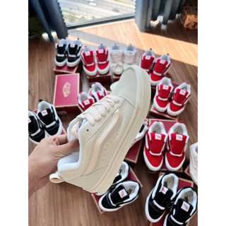 Giày Sneaker Vans Knu Skool Shoes pink grey màu hồng be | PiuPiu Authentic