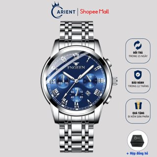 Đồng hồ nam dây thép cao cấp Carient T808 sang trọng chống nước hợp kim không gỉ 40mm