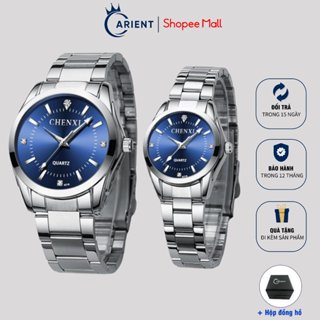 Đồng hồ đôi nam nữ Carient chống nước hợp kim sang trọng hợp tặng quà người yêu