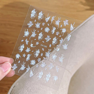 Sticker dán móng Miếng dán móng tay 3D nail sticker hoa nơ 586-588
