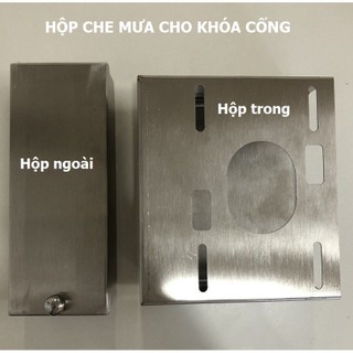 Hộp che mưa inox 304 0.6li cho khóa cổng