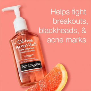 Sữa rửa mặt Neutrogena Oil Free Acne Wash hồng
