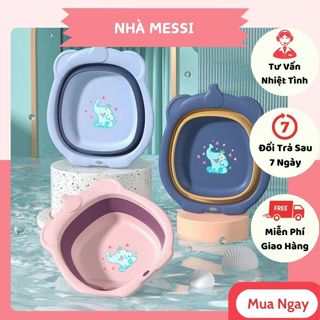 [ẢNH THẬT] Chậu Rửa Mặt Gấp Gọn Hình Voi Cao Cấp Siêu Tiện Lợi Cho Bé, Chậu Tắm Cho Bé