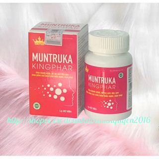 Mụn trứng cá MUNTRUKA  Kingphar ( Lọ 40 Viên ) - Hỗ trợ giảm mụn nhọt, trứng cá, dị ứng, mẩn ngứa, đẹp da