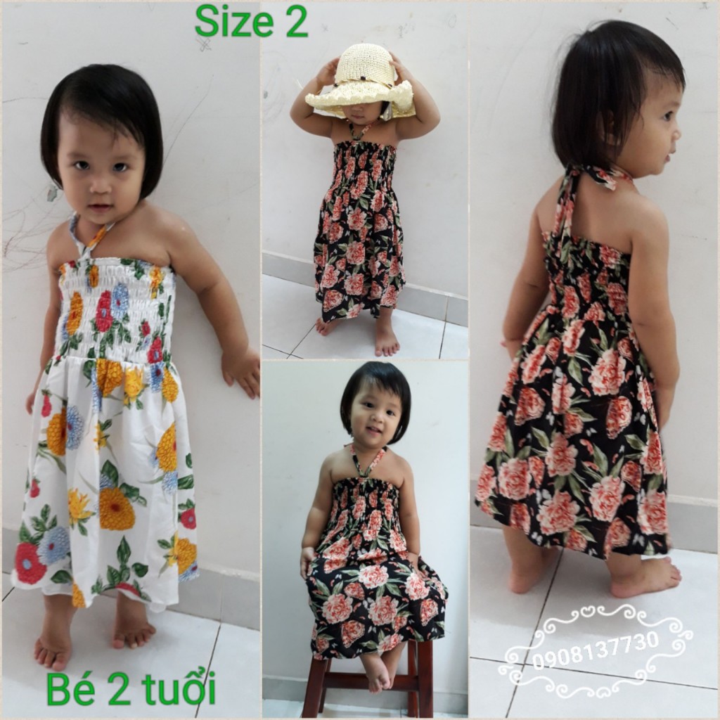 Đam maxi voan cho bé 1-7 tuổi