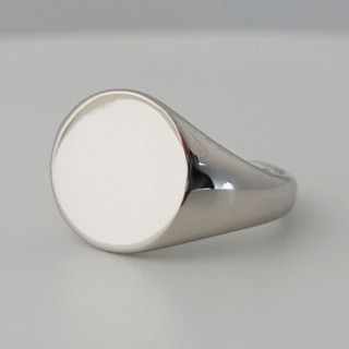 Midas Jewelry | Nhẫn bạc freesize M93, nhẫn signet tròn trơn sang trọng, cao cấp, thời trang cho nam và nữ đeo ngón út