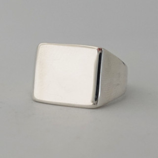  Midas Jewelry | Nhẫn bạc 925 freesize M03 nhẫn signet mặt vuông trơn thời trang sang trọng cao cấp 