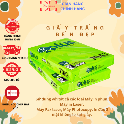 Giấy IK Plus A4 ĐL 70gsm - 500 tờ