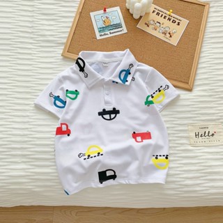 Áo thun áo polo bé trai BINBON KIDS phối vải chất thun cá sấu co giãn mềm mại thoáng mát Quần áo trẻ em mùa hè AO23004