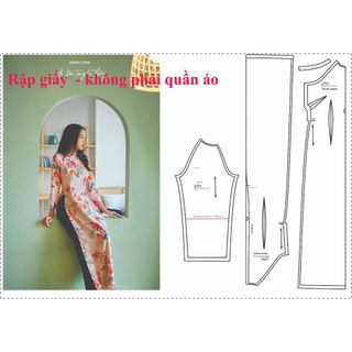 Rập giấy A0 mã AD30- rập áo dài truyền thống dây kéo sau (BẢN VẼ)