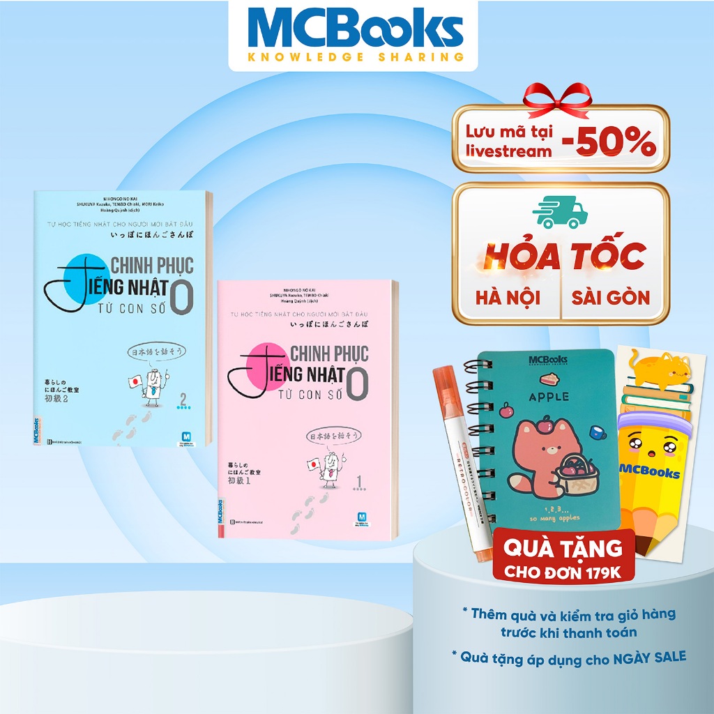 Sách - Combo Chinh Phục Tiếng Nhật Từ Con Số 0