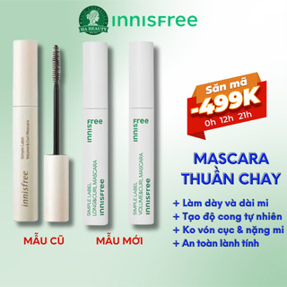 Mascara thuần chay làm dày dài cong mi innisfree Simple Label Mascara 7.5g