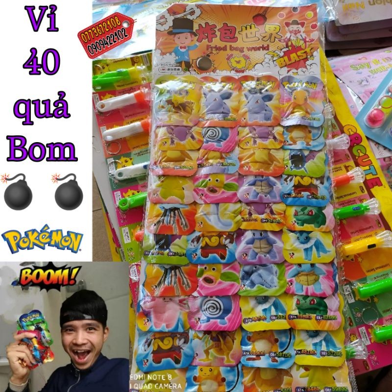 Vỉ 40 quả bom nổ hình POKEMON