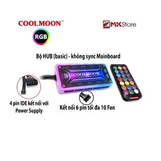 Bộ HUB (basic) Coolmoon cho quạt Coolmoon kết nối 6 pin RGB