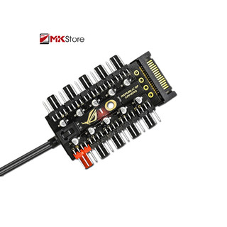 HUB chia Fan 4 pin PWM 10 cổng với điện SATA + Dây PWM 40cm