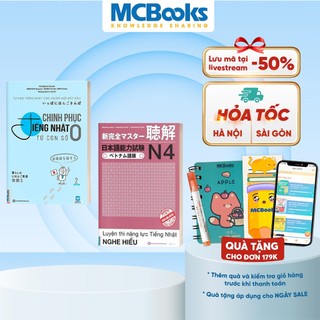 Sách - Combo Chinh Phục Tiếng Nhật Từ Con Số 0 Tập 2 và Luyện thi năng lực Tiếng Nhật Nghe Hiểu N4 - Học Kèm App Online