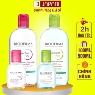 Nước Tẩy Trang Bioderma 500ml 100ml CHÍNH HÃNG Cho Da Dầu Mụn, Hỗn Hợp, Da Nhạy Cảm Tẩy trang Mắt Môi JAPARI