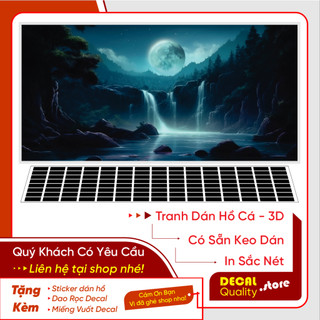 Tranh 3d Decal có sẵn keo, Tranh Dán Bể Cá Thủy Sinh - Nhiều kích thước