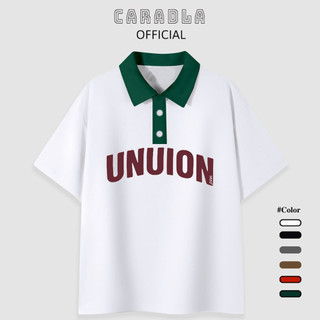 Áo POLO Unisex, Áo POLO Tay Lỡ CARADLA Mã PL UNION Chất Cotton Mềm Mịn Thoáng Mát Form Rộng Cho Nam Nữ