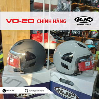 Mũ bảo hiểm 3/4 cả đầu có kính HJC VO-20 cao cấp chính hãng bảo hành 2 năm