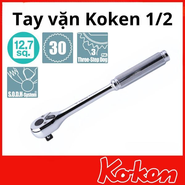 Tay lắc vặn Koken 1/2 inch 4750N với chiều dài 250mm Made in Japan