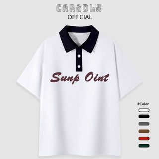 Áo POLO Unisex, Áo POLO Tay Lỡ CARADLA Mã PL SUNP Chất Cotton Mềm Mịn Thoáng Mát Form Rộng Cho Nam Nữ