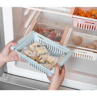 Khay đựng thức ăn cài gắn tủ lạnh kéo dài thu gọn tiết kiệm không gian