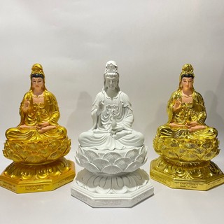 Tượng Quan Thế Âm Nhựa Composite 30cm Nhiều Màu